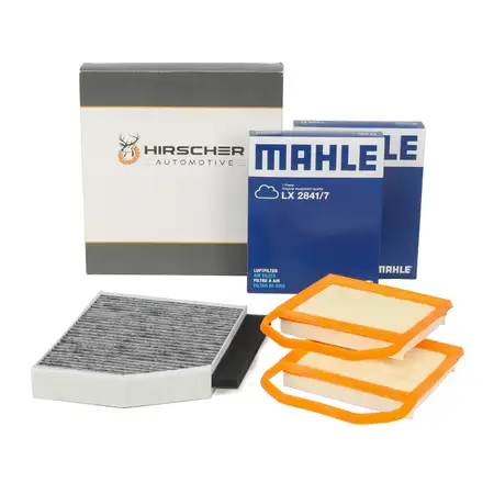HIRSCHER Innenraumfilter + 2x MAHLE f&uuml;r Luftfilter MERCEDES W205 W213 X/C253 M276