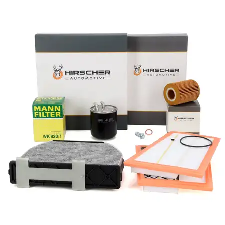 HIRSCHER Filter-Set 4-tlg f&uuml;r MERCEDES C-Klasse W204 S204 C30/350CDI GLK 320/350CDI OM642