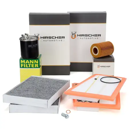 HIRSCHER Filter-Set 4-tlg f&uuml;r MERCEDES S-Klasse W221 S320/350CDI 211/235 PS OM642