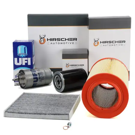 HIRSCHER 4-Piece Filter Set for CITROEN Jumper, FIAT Ducato, and PEUGEOT Boxer 3.0 D (up to June 2012)