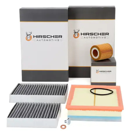 HIRSCHER 3-Piece Filter Set for CITROEN C3, C4, CACTUS, PEUGEOT 2008, 208, and 1.5 BlueHDi