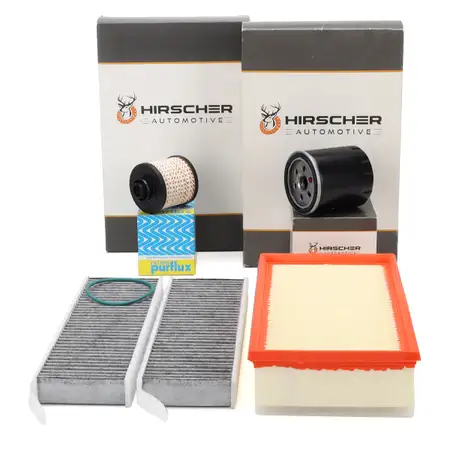 HIRSCHER Filterset 4-tlg f&uuml;r PSA Jumpy 3 Spacetourer Expert Traveller OPEL Vivaro C 2.0 D
