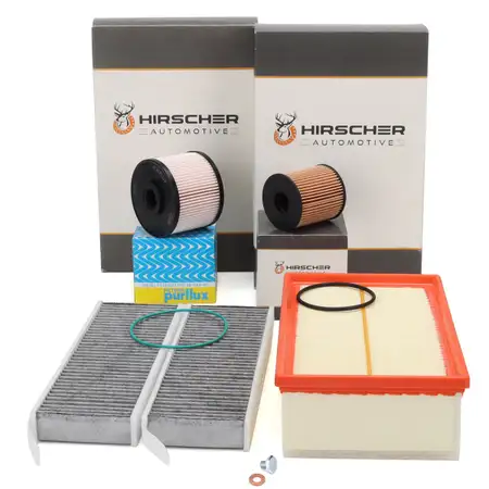 HIRSCHER Filterset 4-tlg f&uuml;r CITROEN Picasso 1 PEUGEOT 3008 1 5008 1 2.0 HDi 136/150/163