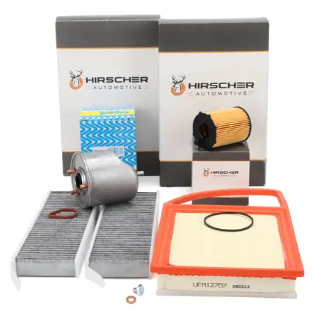 HIRSCHER 4-piece filter set for PSA Berlingo, C4 Picasso, 3008 1, 5008 1, Partner, 1.6 HDi 75-115