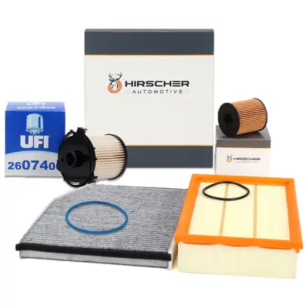 HIRSCHER Filter-Set 4-tlg f&uuml;r FORD Transit V363 2.2 TDCi Allrad 01.2014-07.2014
