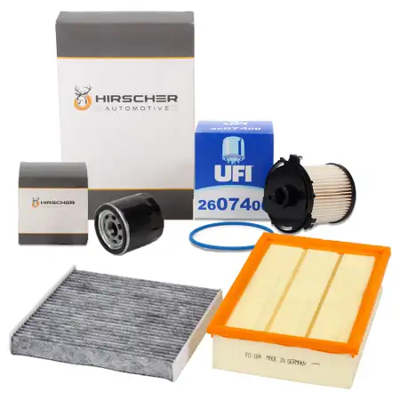 HIRSCHER Filter-Set 4-tlg f&uuml;r FORD Transit / Tourneo 2.2 TDCi mit Heckantrieb / Allrad