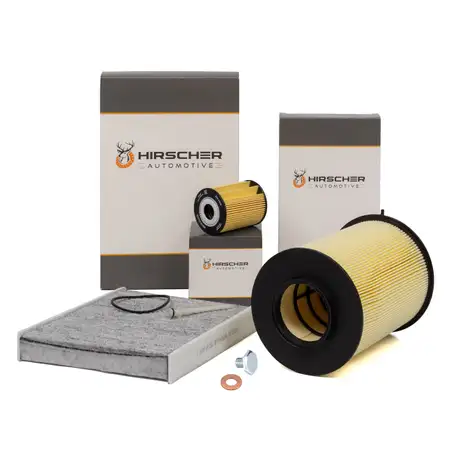 HIRSCHER Filter-Set 3-tlg f&uuml;r FORD Focus 2 MK2 1.6 TDCi VOLVO C30 S40 2 V50 1.6 D 04.2007