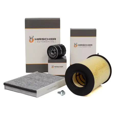 HIRSCHER Filter-Set f&uuml;r FORD Focus 3 MK3 2.0 Ti-GDi / ST + 2.3 RS 170/250/350 PS