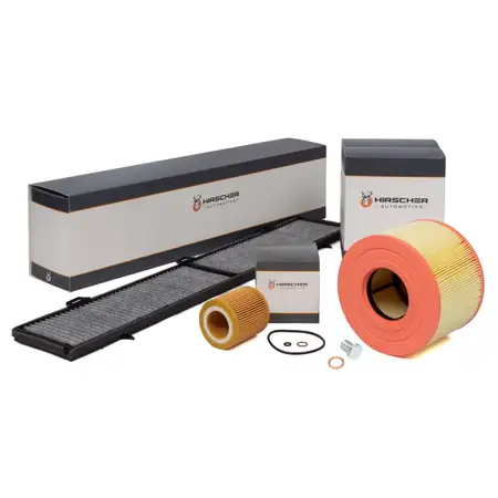 HIRSCHER Filter-Set f&uuml;r BMW 1er E81-88 125i 130i 3er E90-93 323-330i X1 E84 N52 N53