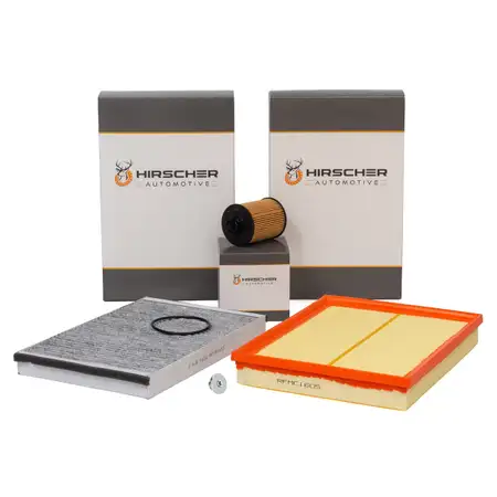 HIRSCHER Filter-Set 3-tlg f&uuml;r OPEL Astra G H 1.2 16V 65/75 PS + 1.4 90 PS DELPHI