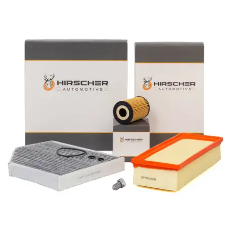HIRSCHER Filter-Set 4-tlg f&uuml;r AUDI A4 8K B8 A5 8T 8F Q5 8RB 2.0 TDI 120-177 PS