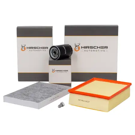 HIRSCHER Filter-Set f&uuml;r AUDI A4 8E B6 B7 SEAT Exeo 3R 1.6 + 1.8 T + 2.0 + 2.0 FSI