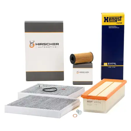 HIRSCHER Filter-Set 3-tlg f&uuml;r BMW 5er F10 F11 518d 150/163 PS 520d 190/205/211 PS B47