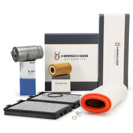 HIRSCHER Filter-Set 4-tlg f&uuml;r BMW 5er E39/Touring 520d 136 PS M47