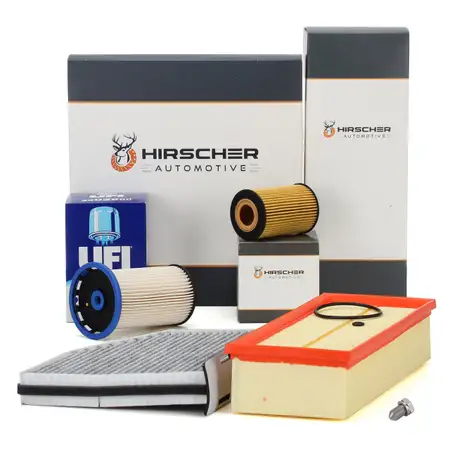 HIRSCHER Filter-Set 4-tlg f&uuml;r VW Tiguan 5N_ CC B7 AUDI Q3 8U 2.0 TDI 110-184 PS