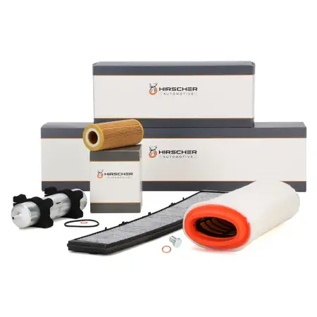 HIRSCHER Filter-Set 4-tlg f&uuml;r BMW 3er E46 318d 115/116 PS ab 04.2003 + 320d 150 PS M47