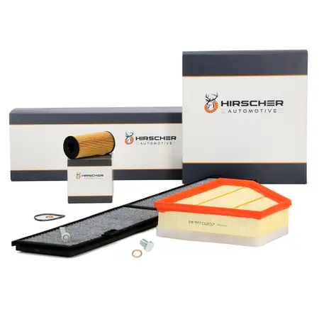 HIRSCHER Filter-Set 3-tlg f&uuml;r BMW 3er E90 E91 E92 E93 316-320d N47 ab 03.2010 + X1 16d 18d