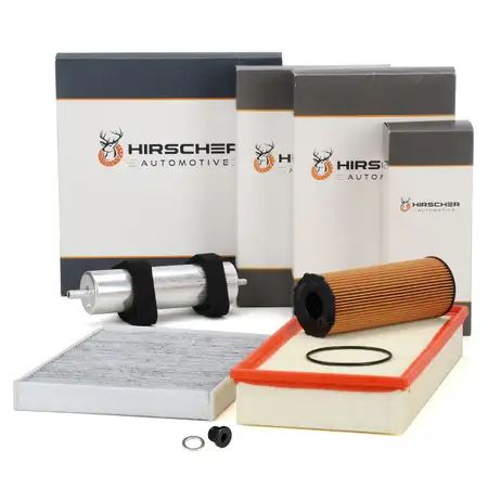 HIRSCHER Filter-Set 4-tlg f&uuml;r AUDI Q7 4LB 3.0 TDI 24/240 PS CJGA CNRB ab Fgst. 4L8050766