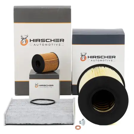 HIRSCHER Filter-Set 3-tlg f&uuml;r FORD Focus/C-Max DM2 Kuga 1 MK1 2.0 TDCi 110-163 PS