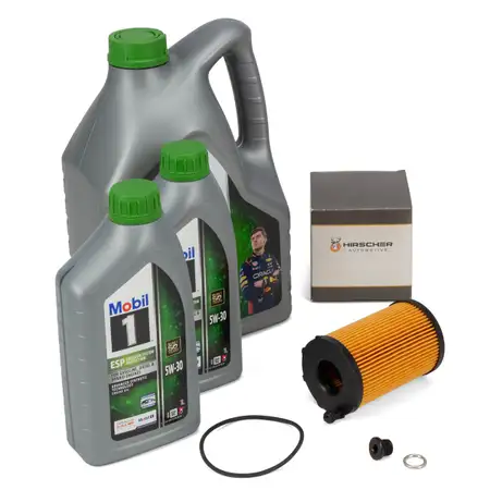 7L Mobil 1 ESP 5W-30 Motor&ouml;l + HIRSCHER &Ouml;lfilter f&uuml;r AUDI A4 A6 A8 Q5 Q7 PORSCHE VW 3.0TDI
