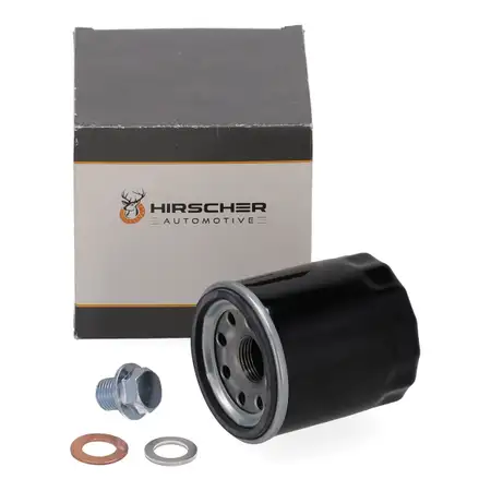 HIRSCHER &Ouml;lfilter + &Ouml;lablassschraube f&uuml;r HYUNDAI KIA MAZDA MITSUBISHI
