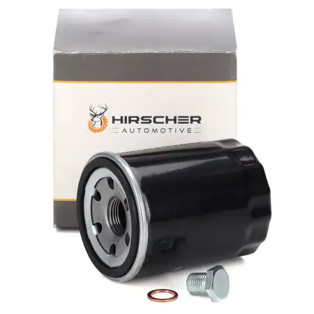 HIRSCHER &Ouml;lfilter + Schraube f&uuml;r FIAT 500 312 500L Panda 169 Punto 188 199 Stilo Tipo 1.4