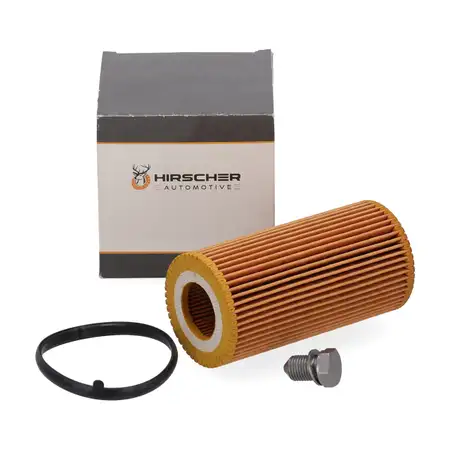 HIRSCHER &Ouml;lfilter + Schraube f&uuml;r VW Golf 5 6 Passat B6 Polo 5 Touran A3 A4 A6 2.0 FSI/GTI