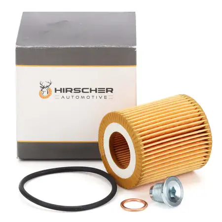 HIRSCHER &Ouml;lfilter + Schraube f&uuml;r PSA C3 C4 208 308 508 Expert OPEL Astra L Corsa F 1.5 D