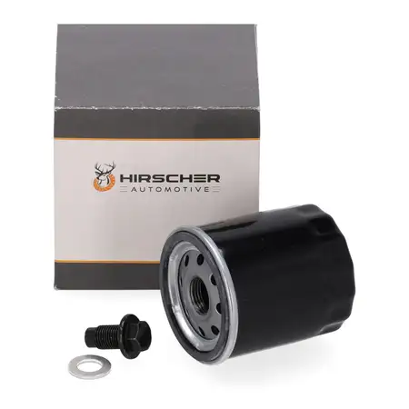 HIRSCHER &Ouml;lfilter + Schraube f&uuml;r CITROEN C1 I II PEUGEOT 107 108 TOYOTA Aygo Yaris 1.0 1.3