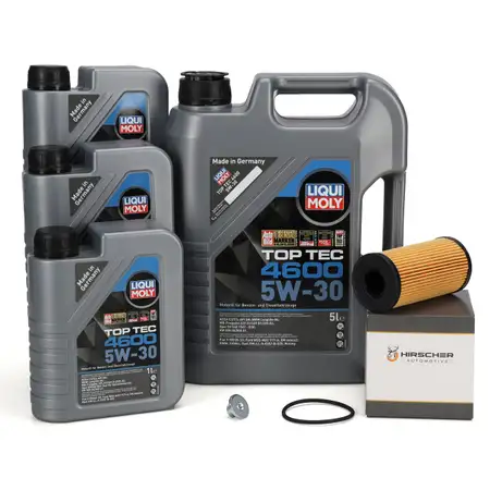 8L LIQUI MOLY 5W30 Motor&ouml;l + HIRSCHER &Ouml;lfilter f&uuml;r NISSAN OPEL RENAULT 2.0-2.5 D