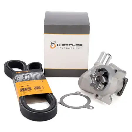 HIRSCHER Wasserpumpe + MEYLE 6PK1930 Keilrippenriemen f&uuml;r FORD Fiesta 4 MK4 1.3i 02.1998