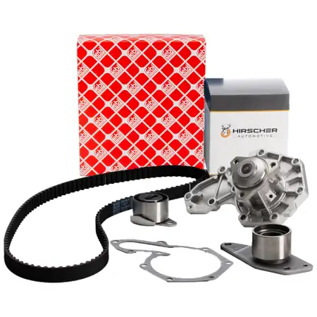 febi Zahnriemensatz + HIRSCHER Wasserpumpe f&uuml;r RENAULT Megane 1 Scenic 1 1.9 D/dT 55-90 PS