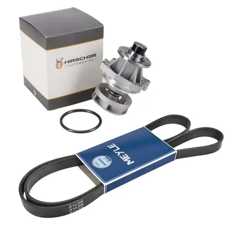 HIRSCHER Wasserpumpe + MEYLE Keilrippenriemen f&uuml;r BMW E36 316/318i 518i M42 M43 bis 09.95