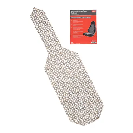 HP Sitzauflage Sitzaufleger Kugelauflage Holzkugeln Holzperlen Massage 34x128 cm anthrazit