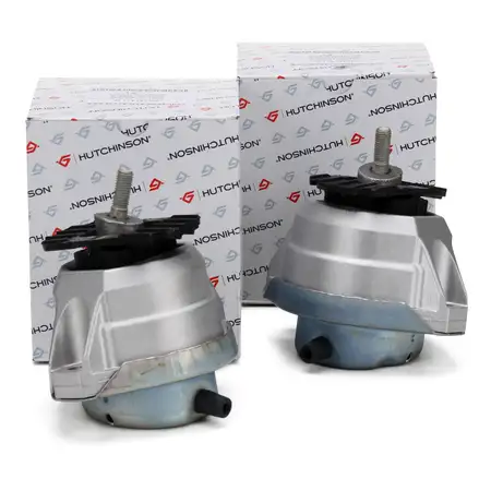 2x HUTCHINSON Motorlager Gummilager f&uuml;r BMW 5er E60 5er E61 Touring 520d M47 N47 vorne