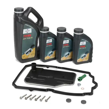 Getriebefilter Satz + 7L FUCHS ATF 7134 FE Getriebe&ouml;l MB 236.15 f&uuml;r MERCEDES 7-Gang 722.9