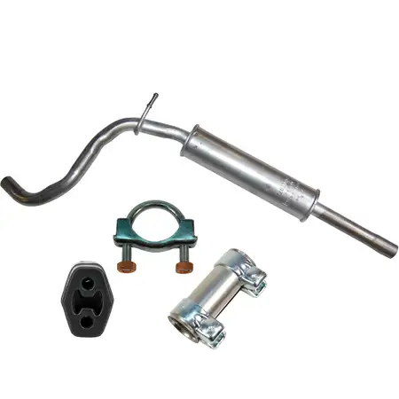 IMASAF Mittelschalld&auml;mpfer + Anbausatz f&uuml;r SEAT Arosa VW Lupo 1.0 50 PS + 1.4 60 PS