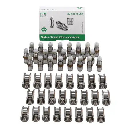 24x INA Kipphebel + 24x Ventilst&ouml;&szlig;el f&uuml;r BMW E46 E90-93 E39 E60 E61 E63 E64 X3 X5 X6 M57