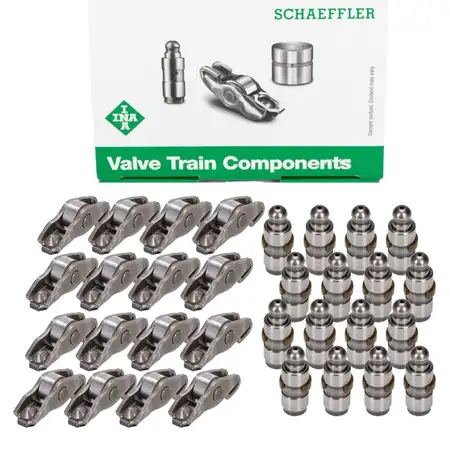 16x INA Kipphebel + 16x Ventilst&ouml;&szlig;el f&uuml;r VW Golf 5 6 Passat Tiguan A3 A4 A5 1.8/2.0 TFSI