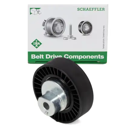 INA Idler Pulley for V-ribbed Belts for BMW 3 Series E36, E46, M3, E90/92/93; 5 Series E60, E38 11287841228