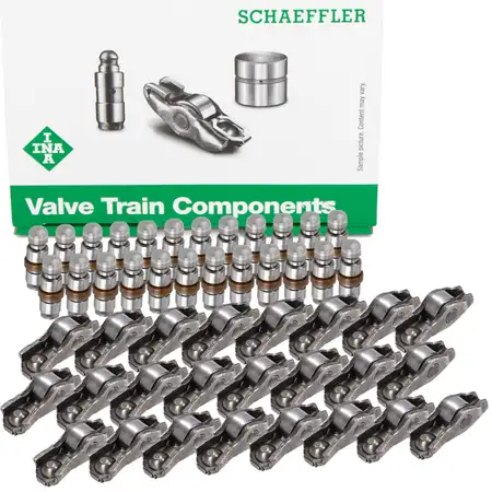 24x INA valve lifters + 24x rocker arms for BMW 1 Series, 3 Series, 4 Series, 5 Series, 6 Series, 7 Series, X3, X5, X6, N53, N54, N55