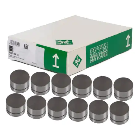 12x INA 420010410 Exhaust Side Valve Tappet for Porsche 996, 997, Boxster, Cayman 99610504172