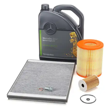 Filterset 3-tlg + 5L ORIGINAL 5W30 MB 229.51 Motor&ouml;l MERCEDES A-Klasse W168 Vaneo 414 M166