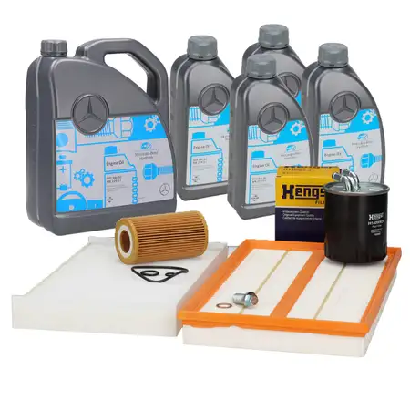 Filterset 4-tlg + 9L ORIGINAL 5W-30 Motor&ouml;l f&uuml;r MERCEDES Viano Vito / Mixto W639 OM646