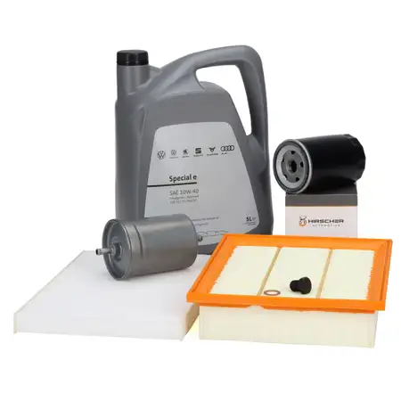 Filterset 4-tlg + 5L ORIGINAL 10W-40 Motor&ouml;l f&uuml;r VW Golf 3 Vento 1.6 1.8 2.0 ab Baujahr
