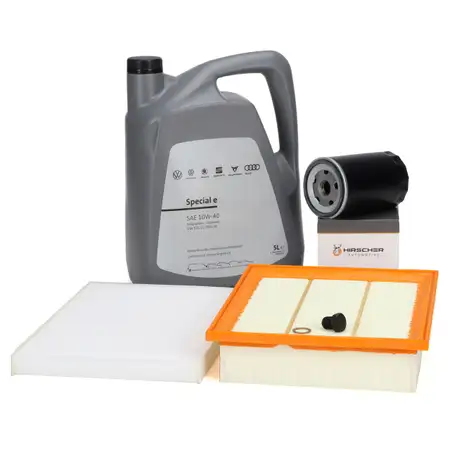 Filterset 3-tlg + 5L ORIGINAL 10W-40 Motor&ouml;l f&uuml;r VW Golf 3 Vento 1.6 1.8 2.0 ab Baujahr