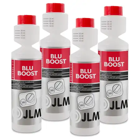 4x 250ml JLM J02385 BluBoost AdBlue&reg; Additiv SCR Anti-​Kristallisation Konzentrat