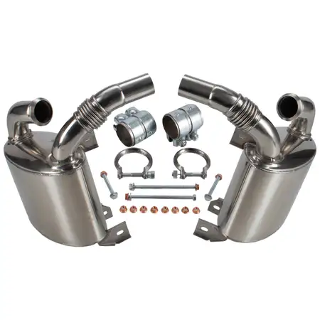 JP GROUP Edelstahl Sport Endschalld&auml;mpfer + Zubeh&ouml;r f&uuml;r PORSCHE 996 3.4/3.6 Carrera / S