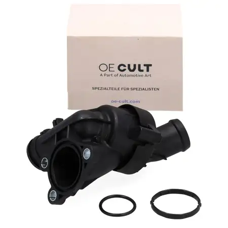 OE-Cult Thermostat Housing + Gasket for VW Polo 5, Audi A1, SEAT Ibiza 4 1.4 TDI 04B121111C