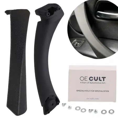 OE-Cult T&uuml;rgriff Zuziehgriff Griff Set Schwarz f&uuml;r BMW 3er E90/91 ab 03.2007 rechts innen